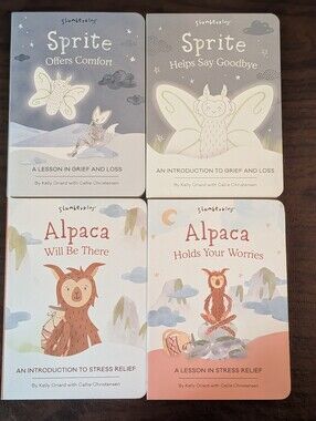 Slumberkins Lot (4) Board Books Oriard Christensen Emotional Intel Alpaca Sprite